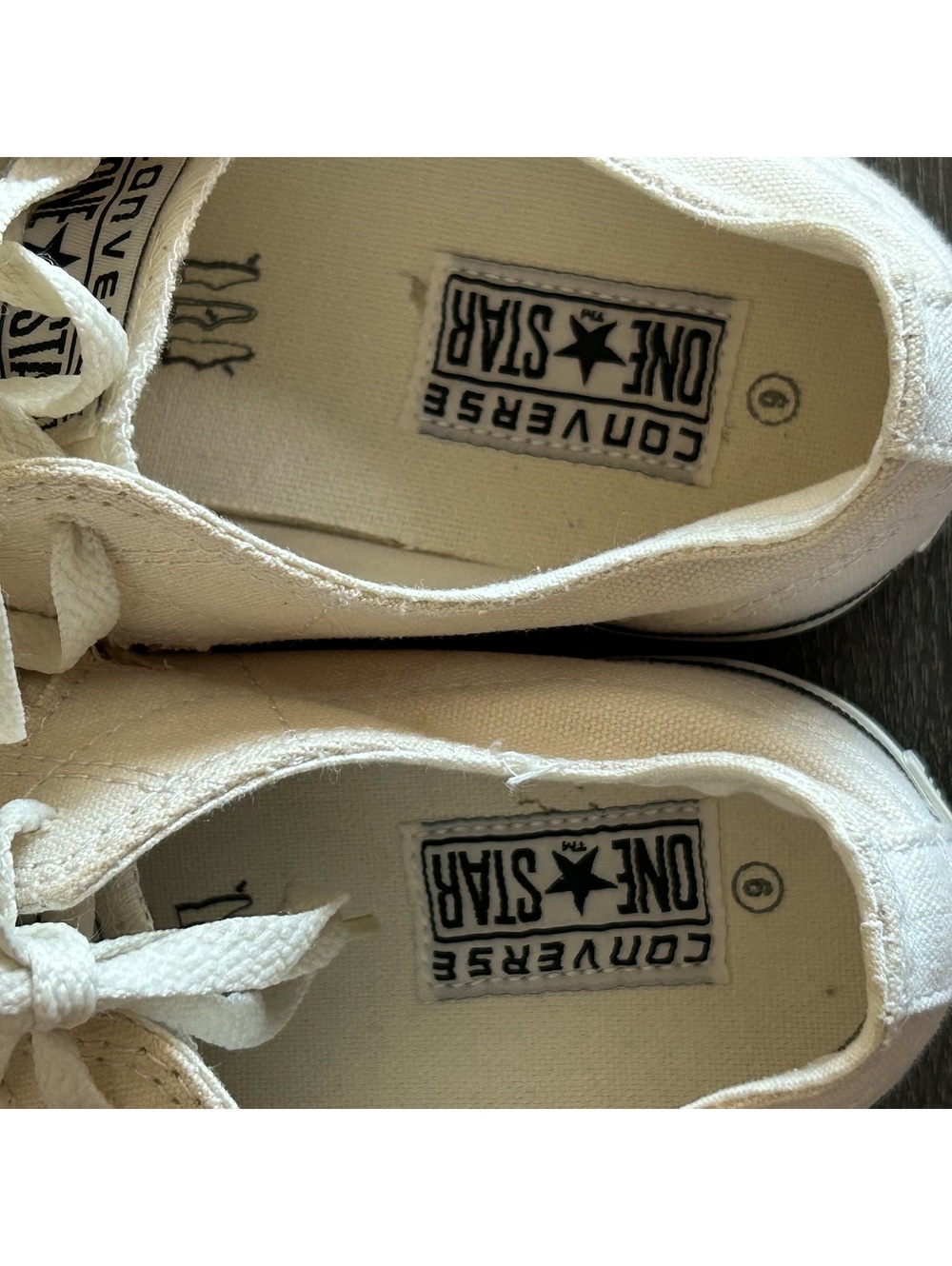 Converse One Star Low-Top White Canvas Sneakers Size Women 9 / Men 7 Streetwear - Picture 8 of 8